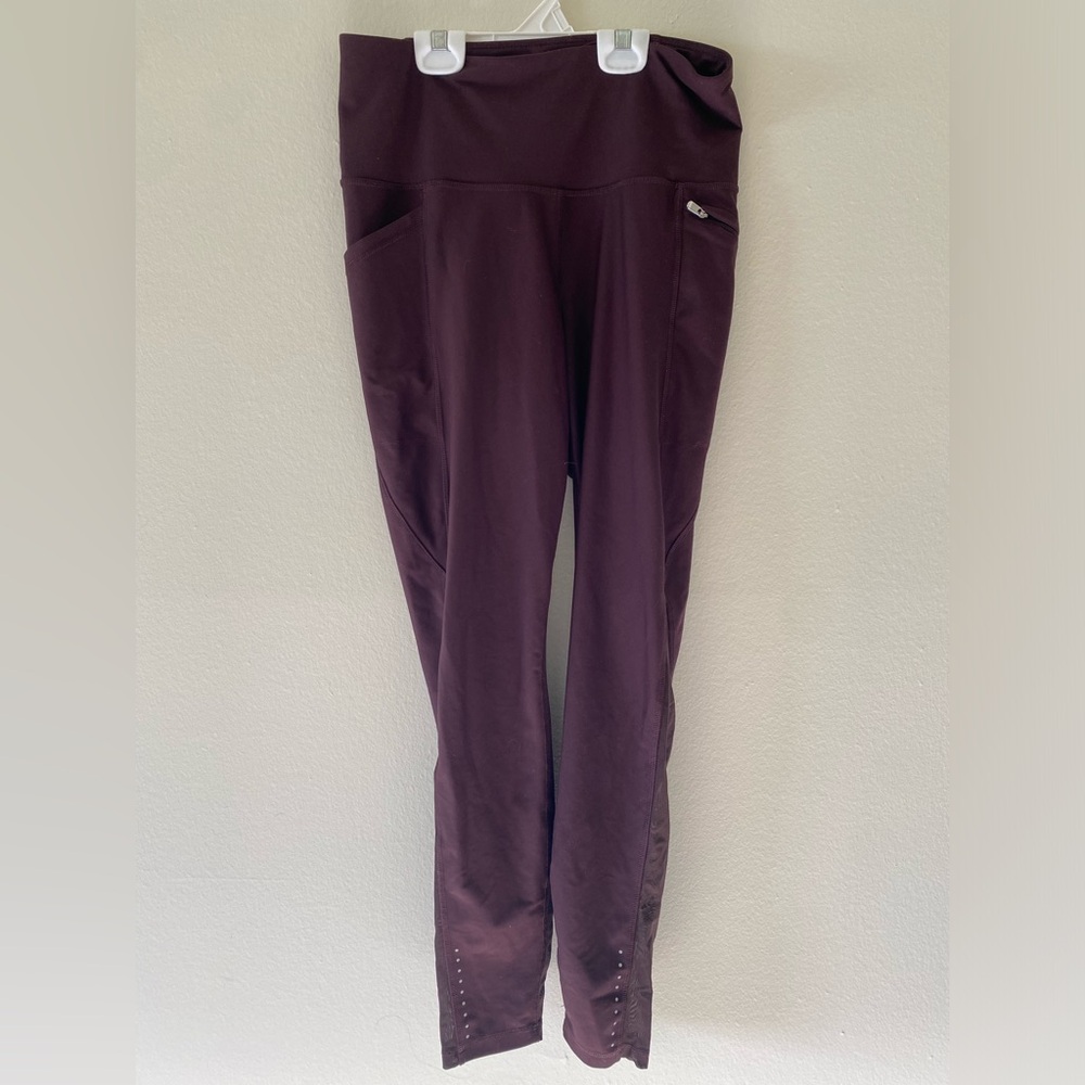 Maroon Powersoft High-Waisted Leggings